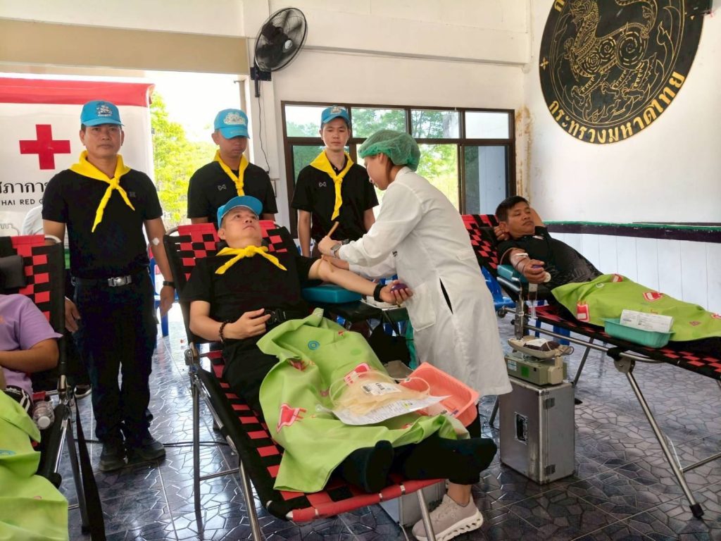 สภ.ลำสนธิ ร่วมบริจาคโลหิต ให้กับหน่วยรับบริจาคโลหิต ภาคบริการโลหิตแห่งชาติที่ 2 จังหวัดลพบุรี
